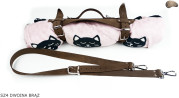 Bretelle SZ4 in pelle scamosciata marrone / cintura per coperta, materassino, sacco a pelo, giacca, bicicletta/motocicletta