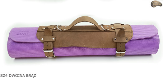 Bretelle SZ4 in pelle scamosciata marrone / cintura per coperta, materassino, sacco a pelo, giacca, bicicletta/motocicletta