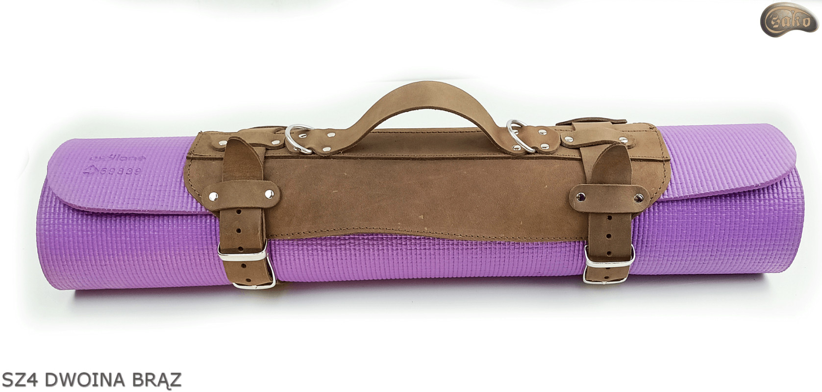 Bretelle SZ4 in pelle scamosciata marrone / cintura per coperta, materassino, sacco a pelo, giacca, bicicletta/motocicletta