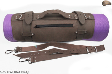 SZ5 in pelle scamosciata marrone / cintura per coperta, materassino, sacco a pelo, giacca, bicicletta/motocicletta