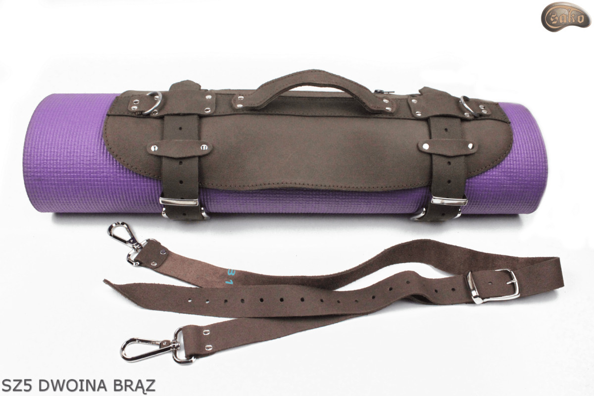 SZ5 in pelle scamosciata marrone / cintura per coperta, materassino, sacco a pelo, giacca, bicicletta/motocicletta