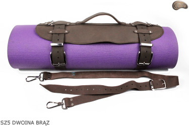 SZ5 in pelle scamosciata marrone / cintura per coperta, materassino, sacco a pelo, giacca, bicicletta/motocicletta