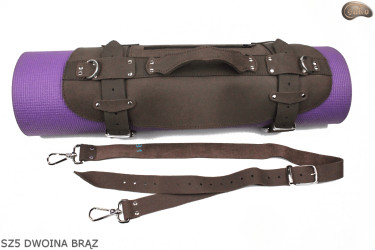 SZ5 in pelle scamosciata marrone / cintura per coperta, materassino, sacco a pelo, giacca, bicicletta/motocicletta