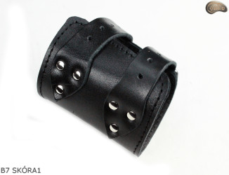 Bracciale in pelle B7 goth rock metal punk