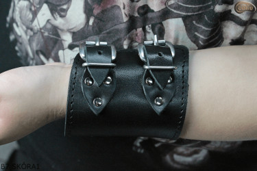 Bracciale in pelle B7 goth rock metal punk