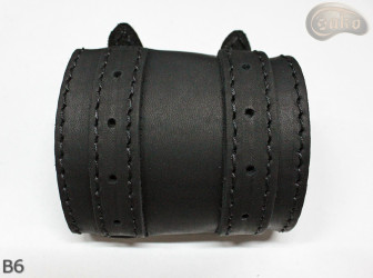 Bracciale in pelle B7 skull goth rock metal punk