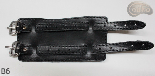 Bracciale in pelle B7 skull goth rock metal punk