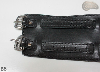 Bracciale in pelle B7 skull goth rock metal punk