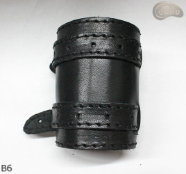 Bracciale in pelle B7 skull goth rock metal punk