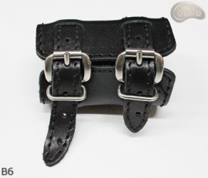 Bracciale in pelle B7 skull goth rock metal punk
