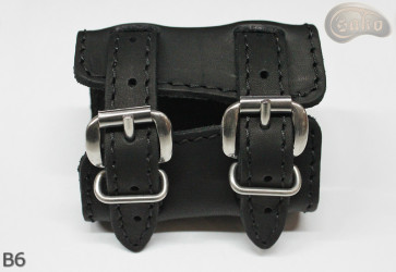 Bracciale in pelle B7 skull goth rock metal punk