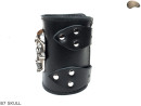 Bracciale in pelle B7 skull goth rock metal punk