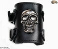 Bracciale in pelle B7 skull goth rock metal punk