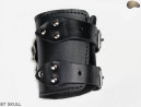 Bracciale in pelle B7 skull goth rock metal punk
