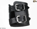 Bracciale in pelle B7 skull goth rock metal punk