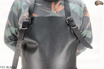 Grembiule protettivo in pelle F21 BLACK/macellaio/saldatura/cuoco/barbecue/fabbro