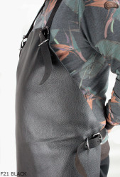 Grembiule protettivo in pelle F21 BLACK/macellaio/saldatura/cuoco/barbecue/fabbro