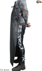Grembiule protettivo in pelle F21 BLACK/macellaio/saldatura/cuoco/barbecue/fabbro