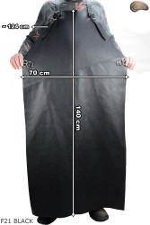 Grembiule protettivo in pelle F21 BLACK/macellaio/saldatura/cuoco/barbecue/fabbro