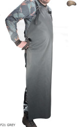 Grembiule protettivo in pelle F21 GREY/macellaio/saldatura/cuoco/barbecue/fabbro