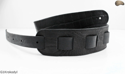 Cintura per chitarra elettrica/basso G1Crocodile pelle naturale