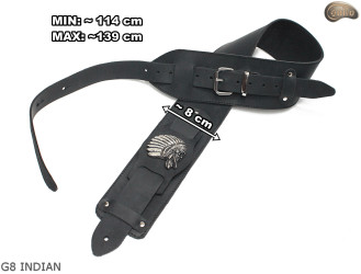 Cinghia per chitarra elettrica/basso G8 INDIANO/capo tribù pelle naturale