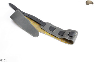Cintura per chitarra elettrica/basso G101 in pelle naturale, double-face
