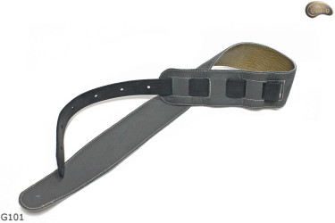 Cintura per chitarra elettrica/basso G101 in pelle naturale, double-face