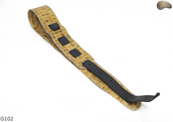 Cintura per chitarra elettrica/basso G102 in pelle naturale, double-face