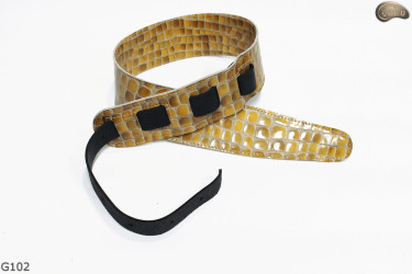 Cintura per chitarra elettrica/basso G102 in pelle naturale, double-face