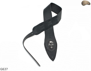 Cinghia per chitarra elettrica/basso G637 SKULL in pelle naturale
