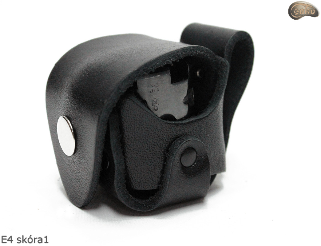 Fondina E4 BLACK GLOSSY per tamburo/caricatore del revolver 1873 Colt Peacemaker calibro 44