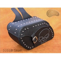 LEATHER SADDLEBAGS S51 Skull