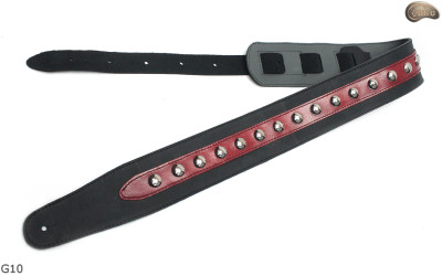 G10 electric/bass guitar strap, genuine leather, reversible