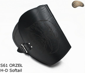 LEATHER SADDLEBAG S61 EAGLE H-D SOFTAIL