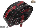 LEATHER SADDLEBAGS S262 RED
