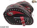 LEATHER SADDLEBAGS S262 RED