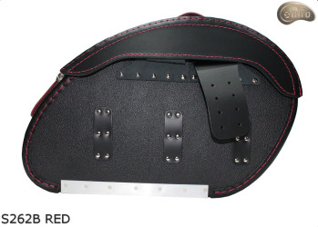 LEATHER SADDLEBAGS S262 RED
