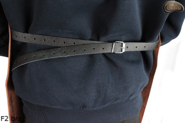Grembiule protettivo in pelle F2 BROWN /macellaio/saldatura/cuoco/barbecue/fabbro