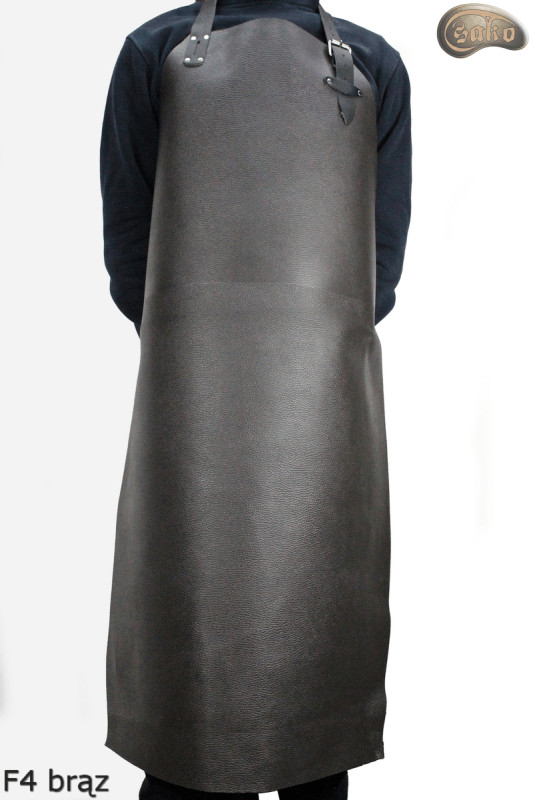 Leather protective apron F4 BROWN/butcher/welding/chef/barbecue/locksmith