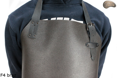 Leather protective apron F4 BROWN/butcher/welding/chef/barbecue/locksmith