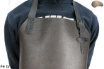 Leather protective apron F4 BROWN/butcher/welding/chef/barbecue/locksmith