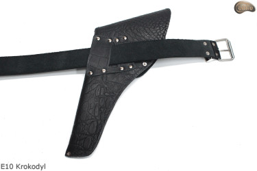 Fondina E10 COCCODRILLO per revolver COLT Cattleman 5,5" Remington 5,5"