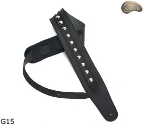 G15 guitar strap, double-sided leather strap for electric bass guitar