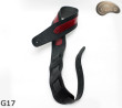 Cintura per chitarra G17 RED in pelle, cintura double-face per basso elettrico