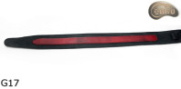 Cintura per chitarra G17 RED in pelle, cintura double-face per basso elettrico