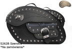 LEATHER SADDLEBAGS S262B WIDE *TO ORDER*