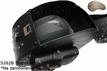 LEATHER SADDLEBAGS S262B WIDE *TO ORDER*