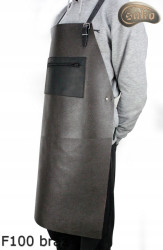 Leather protective apron F100 BROWN/butcher/welding/chef/barbecue/locksmith