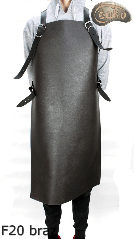 Leather protective apron F20 BROWN /butcher/welding/chef/barbecue/locksmith